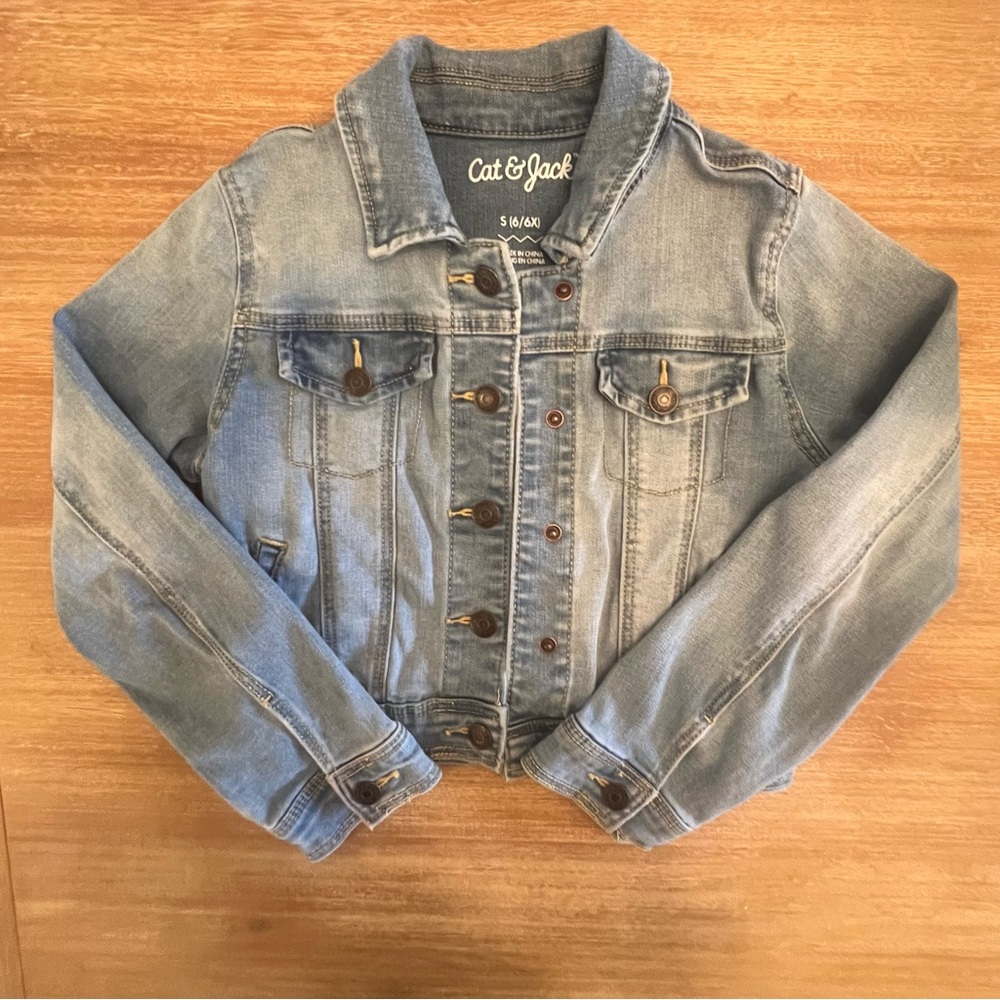 Cat & Jack Faded Light Blue Denim Jacket